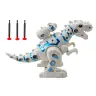 Robot Dinosaur with Dart Launcher Lights Sounds White