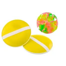 Arcade Game Round Palettes Ball With Suction Cups Yellow