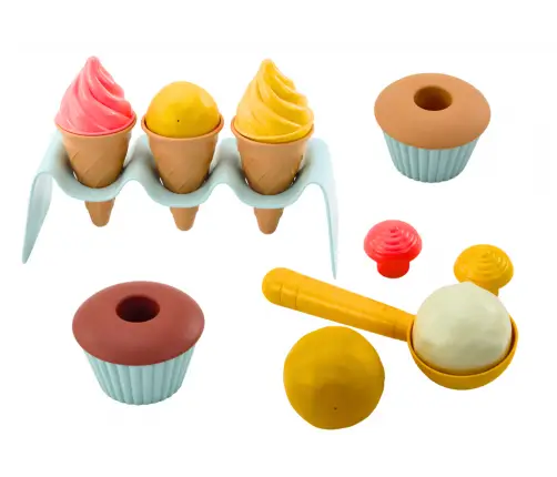 Sand Set Ice Cream Wafers Cupcakes Spoon 13 El