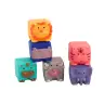 Soft Educational Blocks Animals Numbers Letters Colorful 12 Pcs
