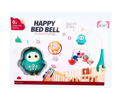 Crib Carousel with Remote Control Lullabies Sounds Blue