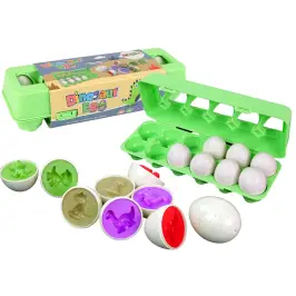 Educational Egg Sorter Set Dinosaurs Puzzle 12 Pieces Educational Egg Sorter Set Dinosaurs Puzzle 12 Pieces