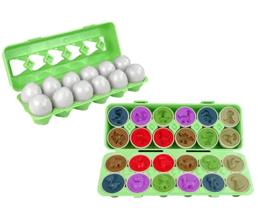 Educational Egg Sorter Set Dinosaurs Puzzle 12 Pieces