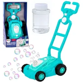 Bubble Machine Ride-on Lawn Mower with Handle Blue