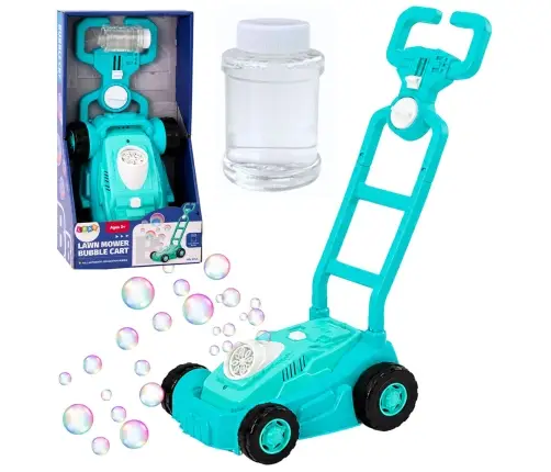 Bubble Machine Ride-on Lawn Mower with Handle Blue