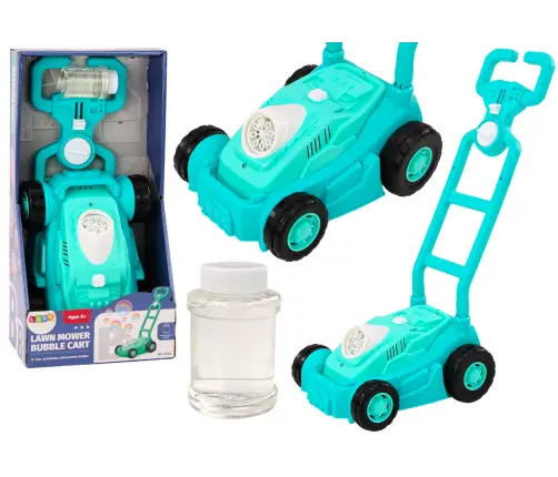 Bubble Machine Ride-on Lawn Mower with Handle Blue Bubble Machine Ride-on Lawn Mower with Handle Blue