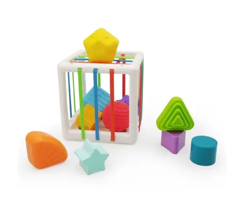 Elastic Sensory Cube Anti-Stress Sorter Rubber Blocks For Children