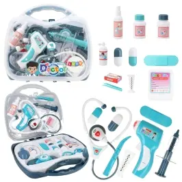 Little Doctor Medical Kit In Suitcase Lights Sounds Blue