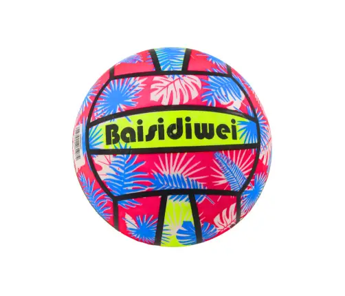 Rubber Ball Bright Leaves Pink Blue 24 Cm Rubber Ball Bright Leaves Pink Blue 24 Cm