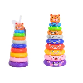 Circle Pyramid Animal Stickers Tiger Colorful