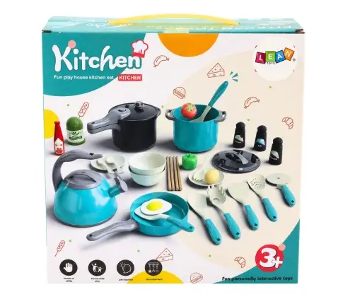 Little Chef Set Pots Dishes Food Products 33 El
