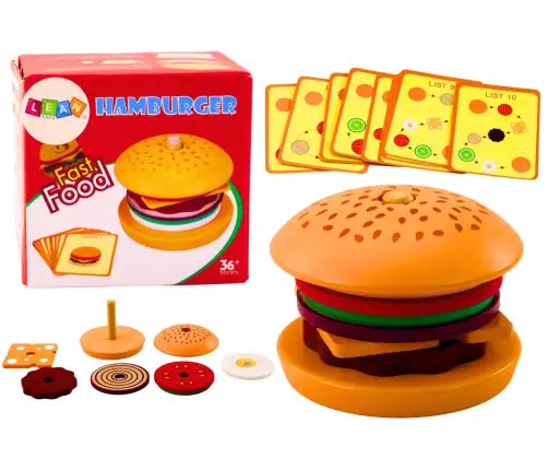 Wooden Hamburger 8 El Cards With Recipes 10 Pcs
