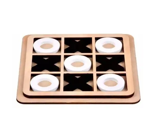 Tic Tac Toe Game Strategic Logic Wooden