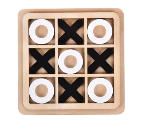 Tic Tac Toe Game Strategic Logic Wooden