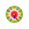 Wooden Clock Educational Hours Minutes Seconds Green