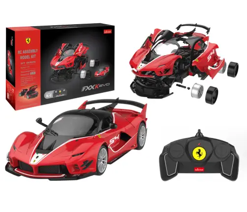 Radiovadāmā mašīna konstruktors Ferrari FXXK EVO Red ar pulti, 88 gab