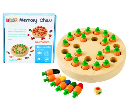 Family Memory Game Carrots Wooden