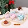 Coffee Tea Wooden Set Small Household Appliances Cookies Coffee Tea Wooden Set Small Household Appliances Cookies