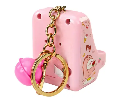 Electronic Game Tetris Pocket Keychain Pink