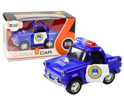 Classic Police Car 1:38 Drive Lights Sounds Blue