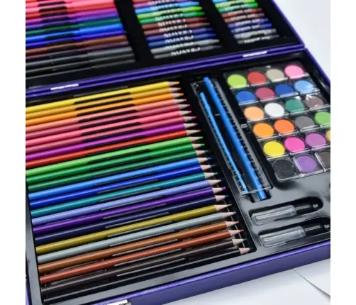 Art Set in a Suitcase with a Unicorn Pink 128 EL