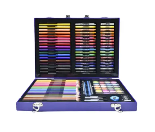 Art Set in a Suitcase with a Unicorn Pink 128 EL