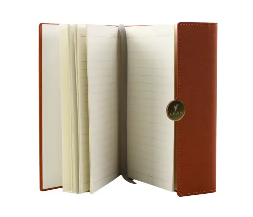 Biroja piezīmju grāmata ar magnētisko vāku, A5 Brown