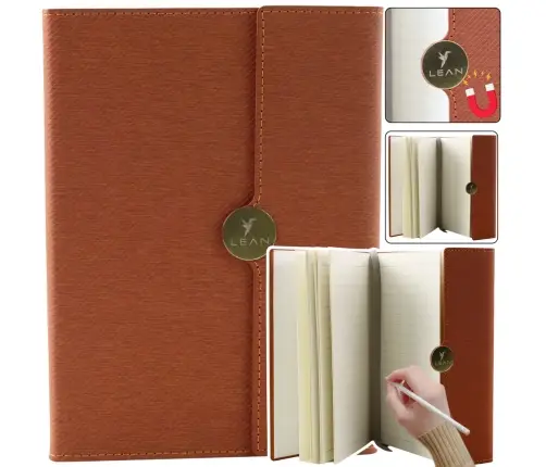 Biroja piezīmju grāmata ar magnētisko vāku, A5 Brown