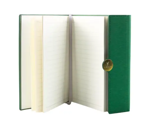Biroja piezīmju grāmata ar magnētisko vāku, A5 Green