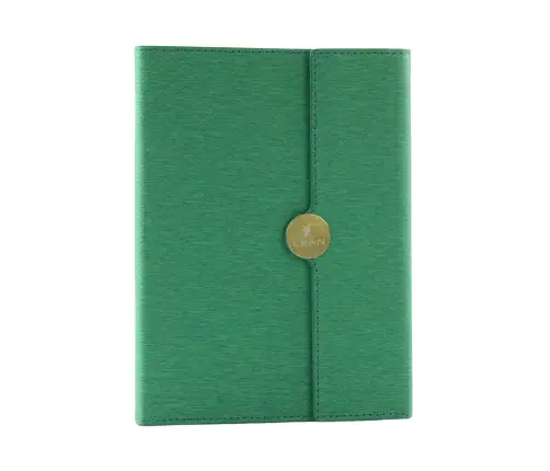 Biroja piezīmju grāmata ar magnētisko vāku, A5 Green