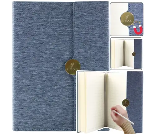 Biroja piezīmju grāmata ar magnētisko vāku, A5 Blue
