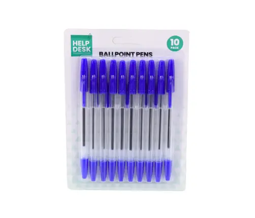 Klasiskā zilo pildspalvu komplekts 10 gab.