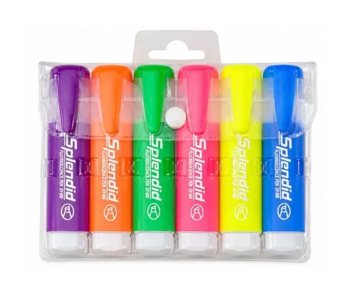 Highlighter Pen Set Pastel Colors 6pcs.