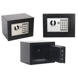 Electronic Safe Code Locker Steel Black