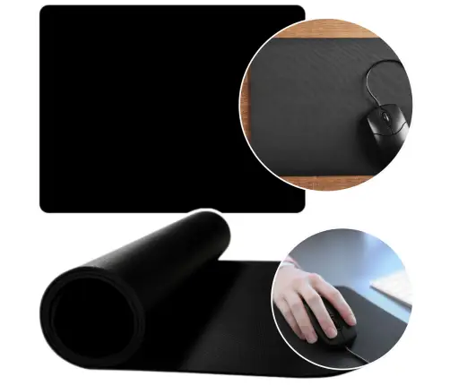 Anti-Slip Mouse Pad Black 30x25cm