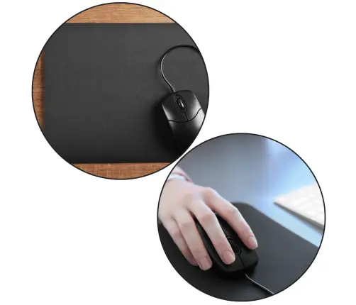 Anti-Slip Mouse Pad Black 30x25cm