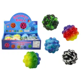 Spīdoša bumbiņa ar izvirzījumiem Colorful 6,5 cm