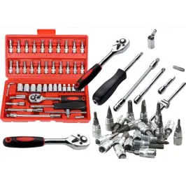 1/4" Socket Wrench Set - 46 Pieces in a Case