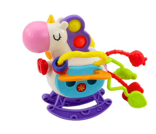 Sensorālais zirgs ar gumijas ratiņu elementiem