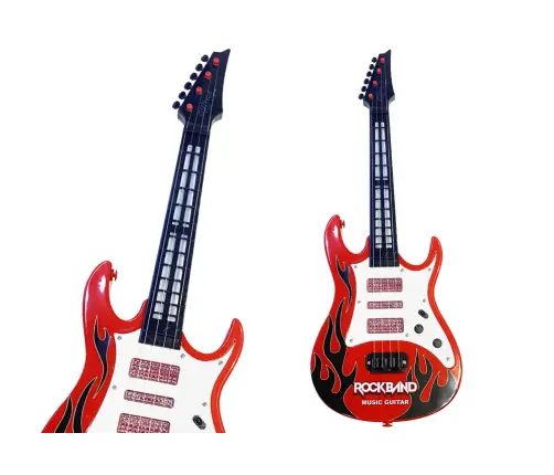 Электрическая гитара для детей с огоньками Red Электрическая гитара для детей с огоньками Red