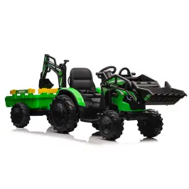 Battery-powered excavator with trailer SX2068 Green