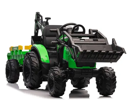 Battery-powered excavator with trailer SX2068 Green