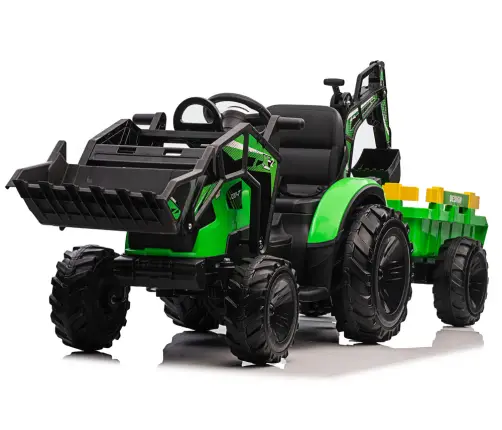 Battery-powered excavator with trailer SX2068 Green