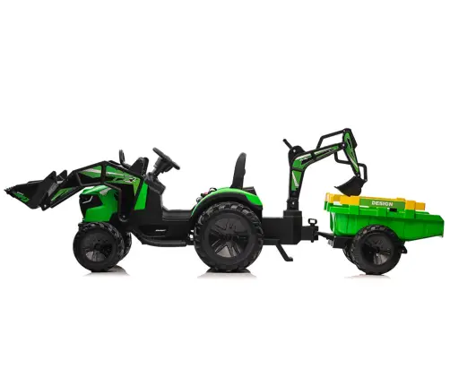 Battery-powered excavator with trailer SX2068 Green