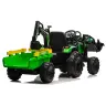 Battery-powered excavator with trailer SX2068 Green