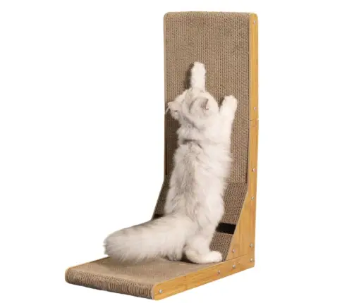 Corner Standing Scratching Post High Cardboard With Ball For Cat 60 x 40 x 24cm