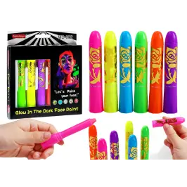 Face Painting Set Neon Fluorescent Pencils 6pcs