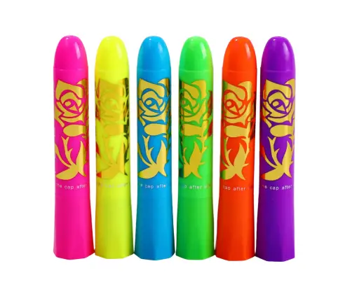 Face Painting Set Neon Fluorescent Pencils 6pcs