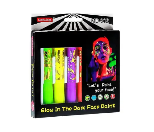 Face Painting Set Neon Fluorescent Pencils 6pcs