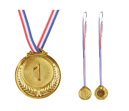 Gold Medal First Place Prize Trophy Zinc 6.5cm